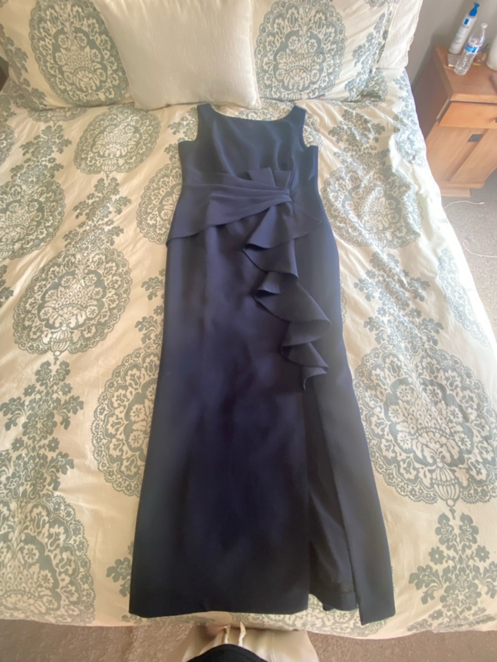 Eliza J Navy Sleeveless Ruffle-Accent Maxi Dress - Picture 12 of 14